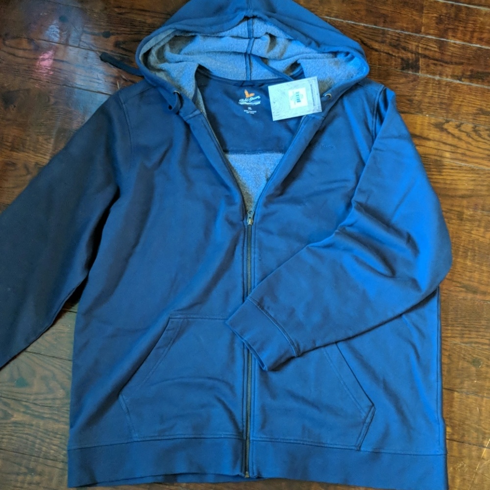 Navy Men's full zip fleece jacket